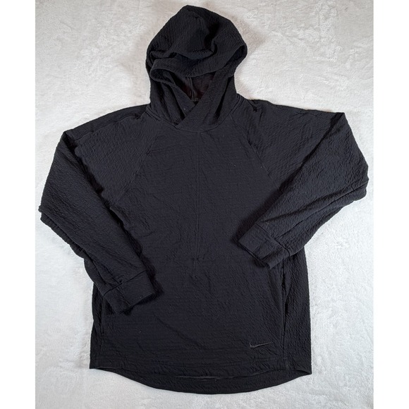 Nike Other - Nike Dri-Fit Yoga Hyper Dry Hoodie Men Sz S Black Lightweight Stretch Pullover